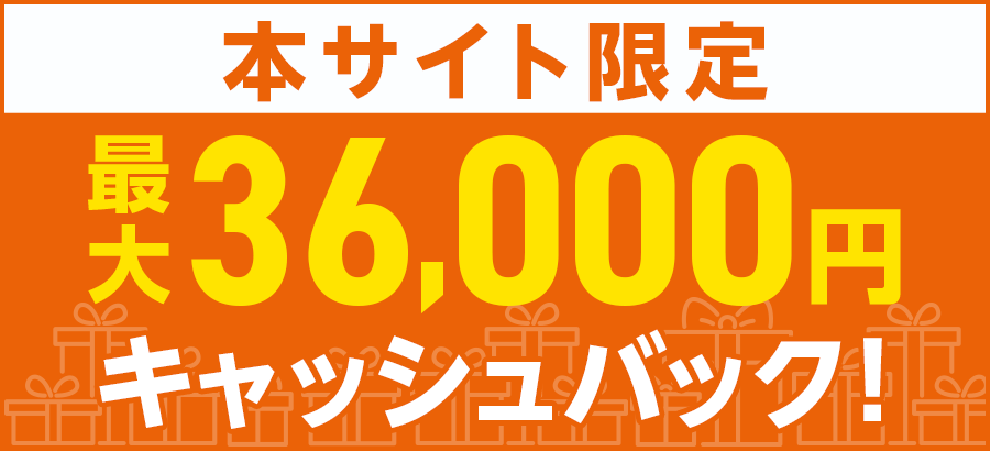 本サイト限定キャッシュバック！