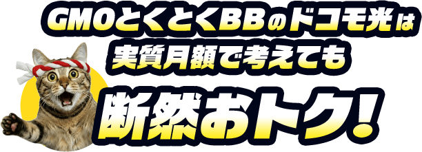 GMOとくとくBBのドコモ光は実質月額で考えても断然おトク！
