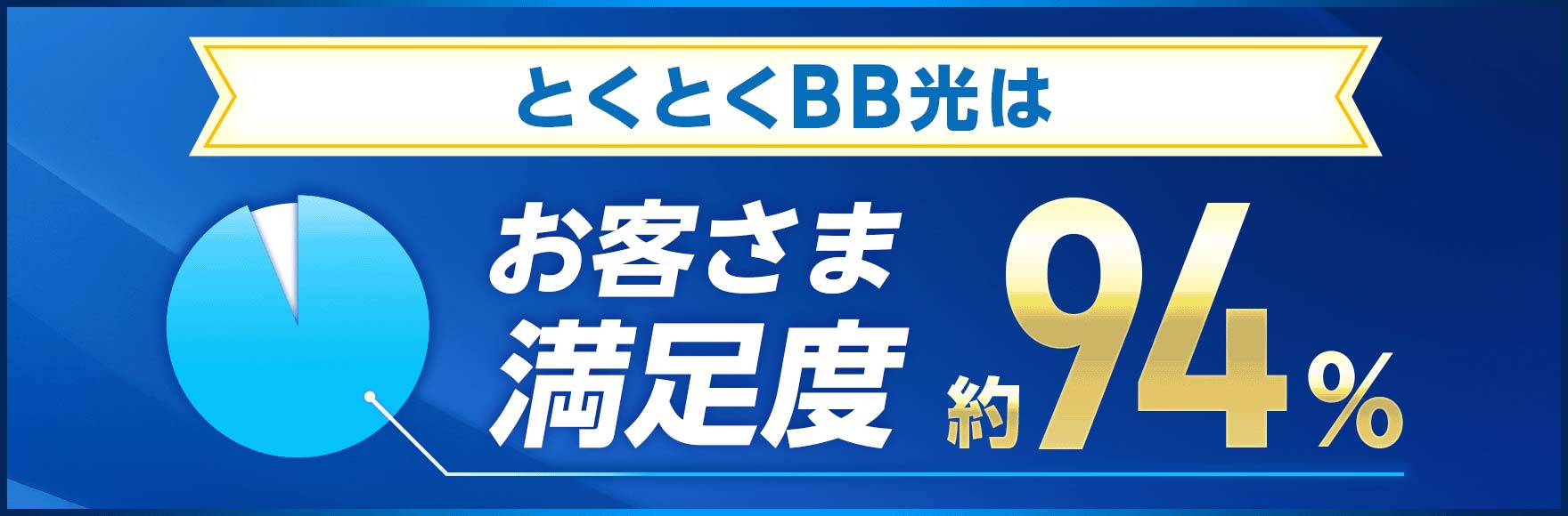 とくとくBB光はお客さま満足度約94％