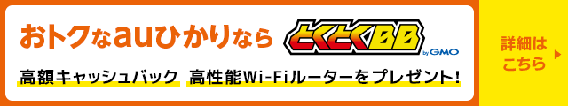 おトクなau光なら とくとくBB byGMO