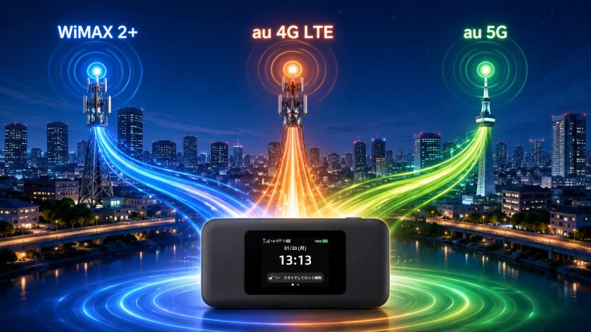 WiMAX 2+・au 4G LTE・au 5Gに対応するWiMAX