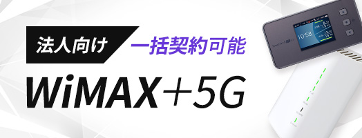 法人向け　一括契約可能　WiMAX+5G