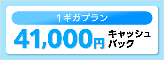 1ギガプランキャッシュバック