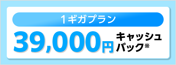 1ギガプランキャッシュバック