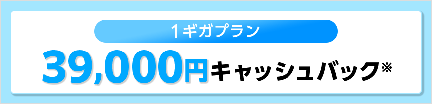 1ギガプランキャッシュバック