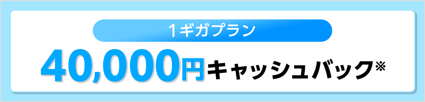 1ギガプランキャッシュバック