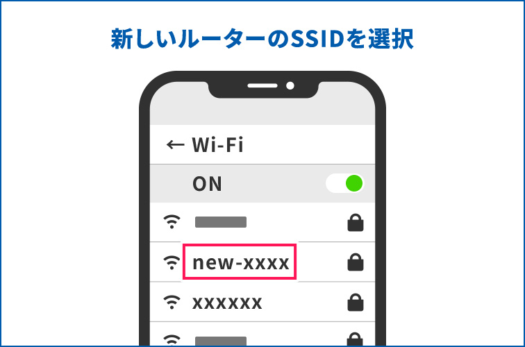 Wi-Fi接続設定画面イラスト