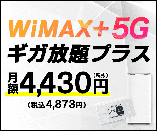 WiMAX +5G ギガ放題プラス