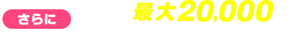 さらに乗り換え最大20,000円キャッシュバック
